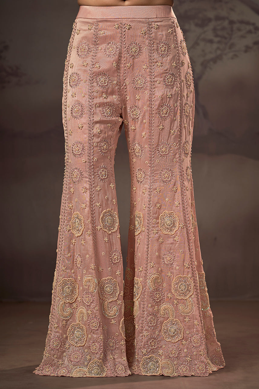 Blush Rosette Sharara Set