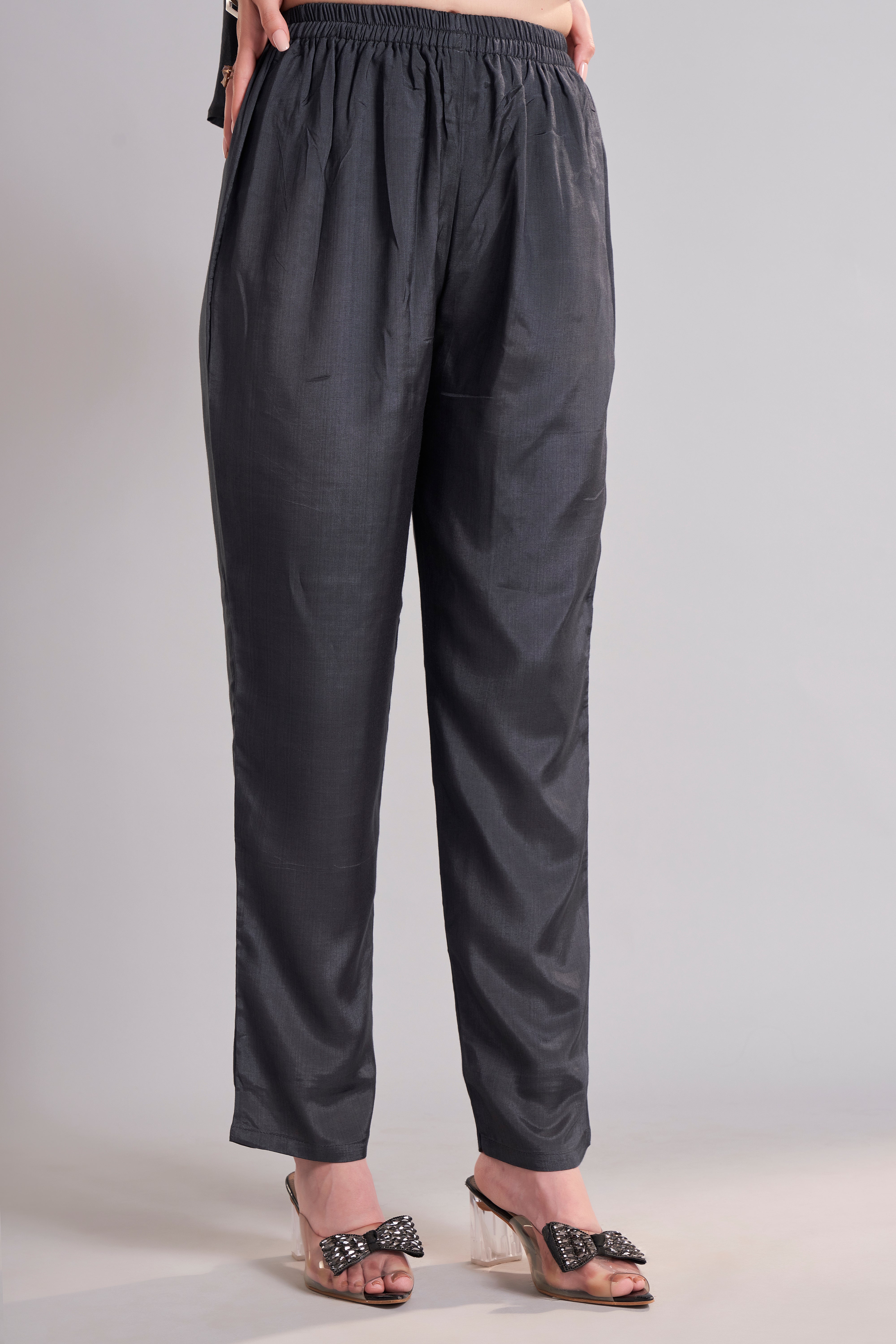 Charcoal Glow Kaftan Set