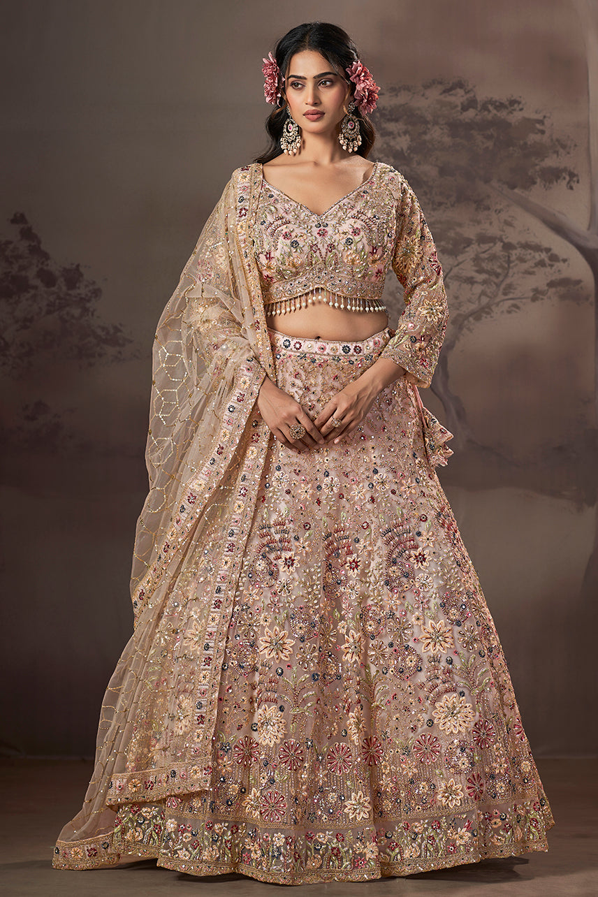 Champagne Garden Bridal Lehenga