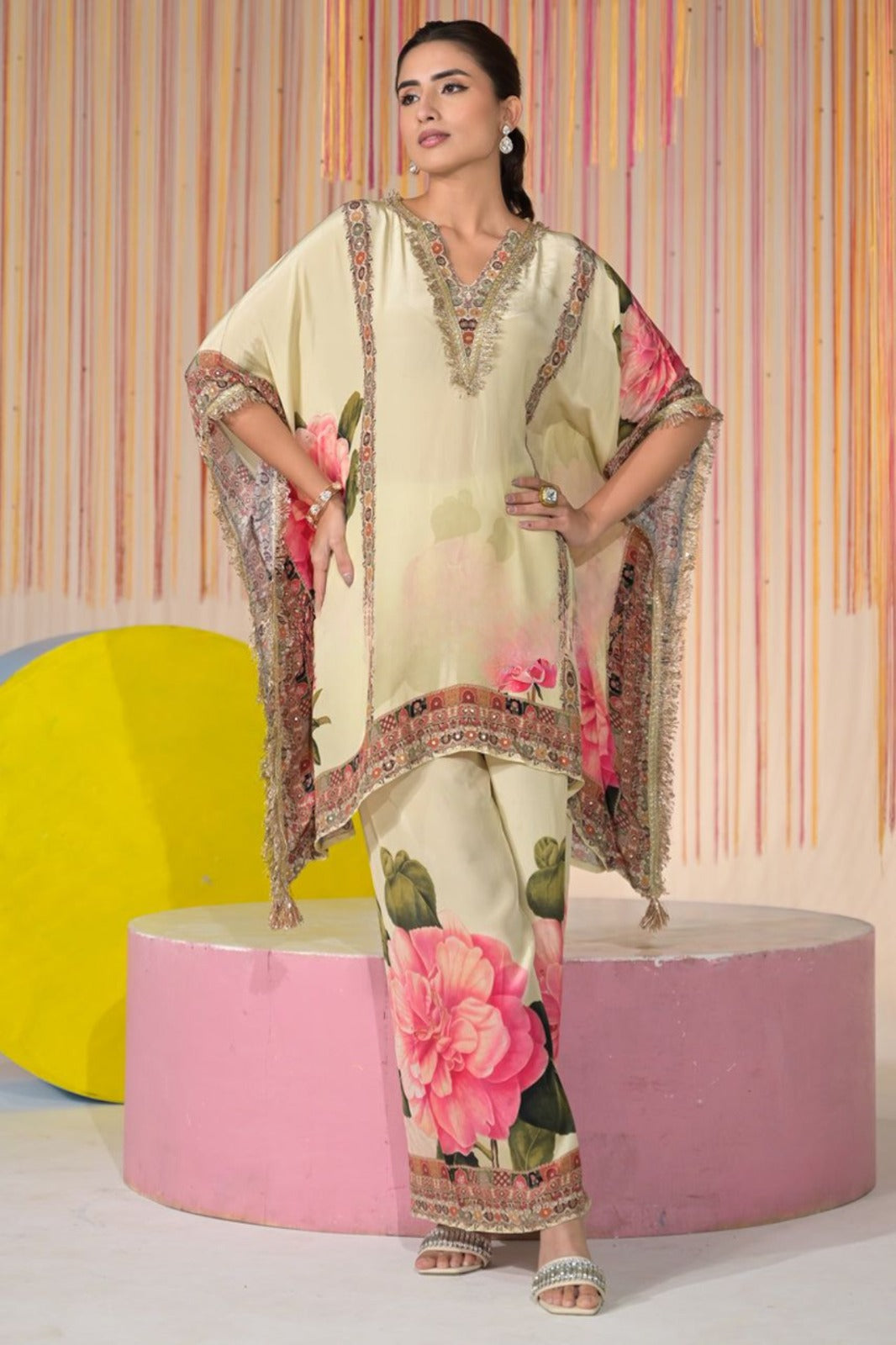 Blush Meadow Kaftan Set