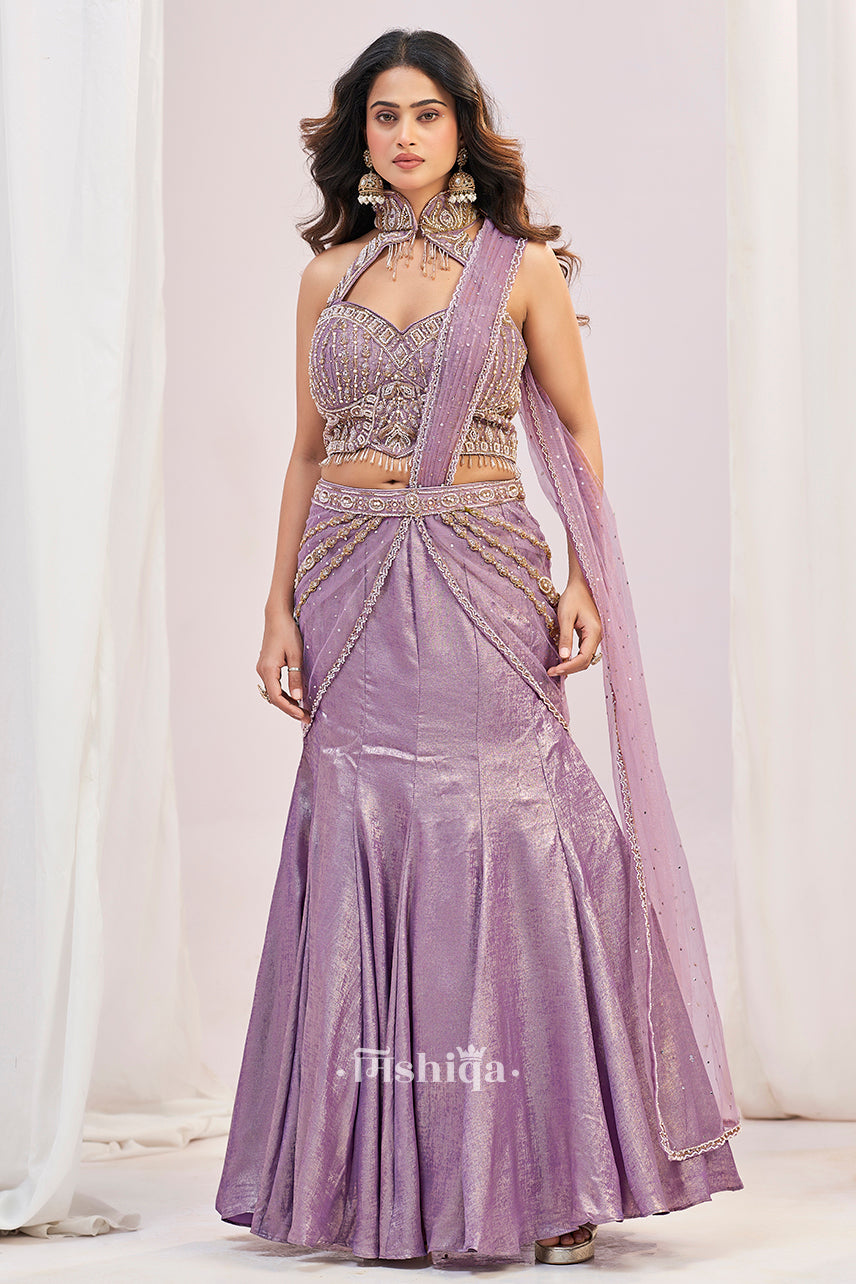 Lilac Stardust Lehenga Set
