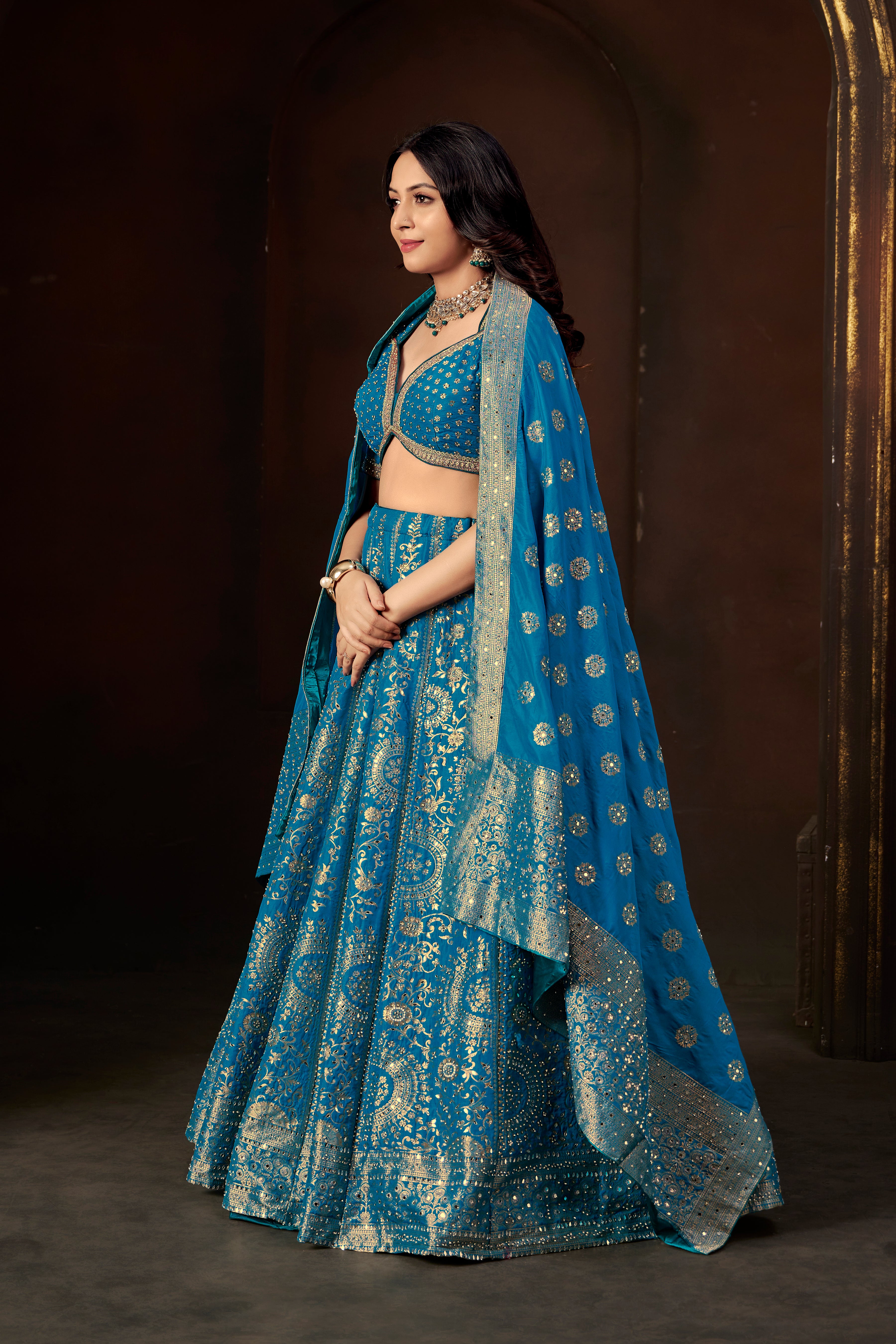 Teal Regal Lehenga