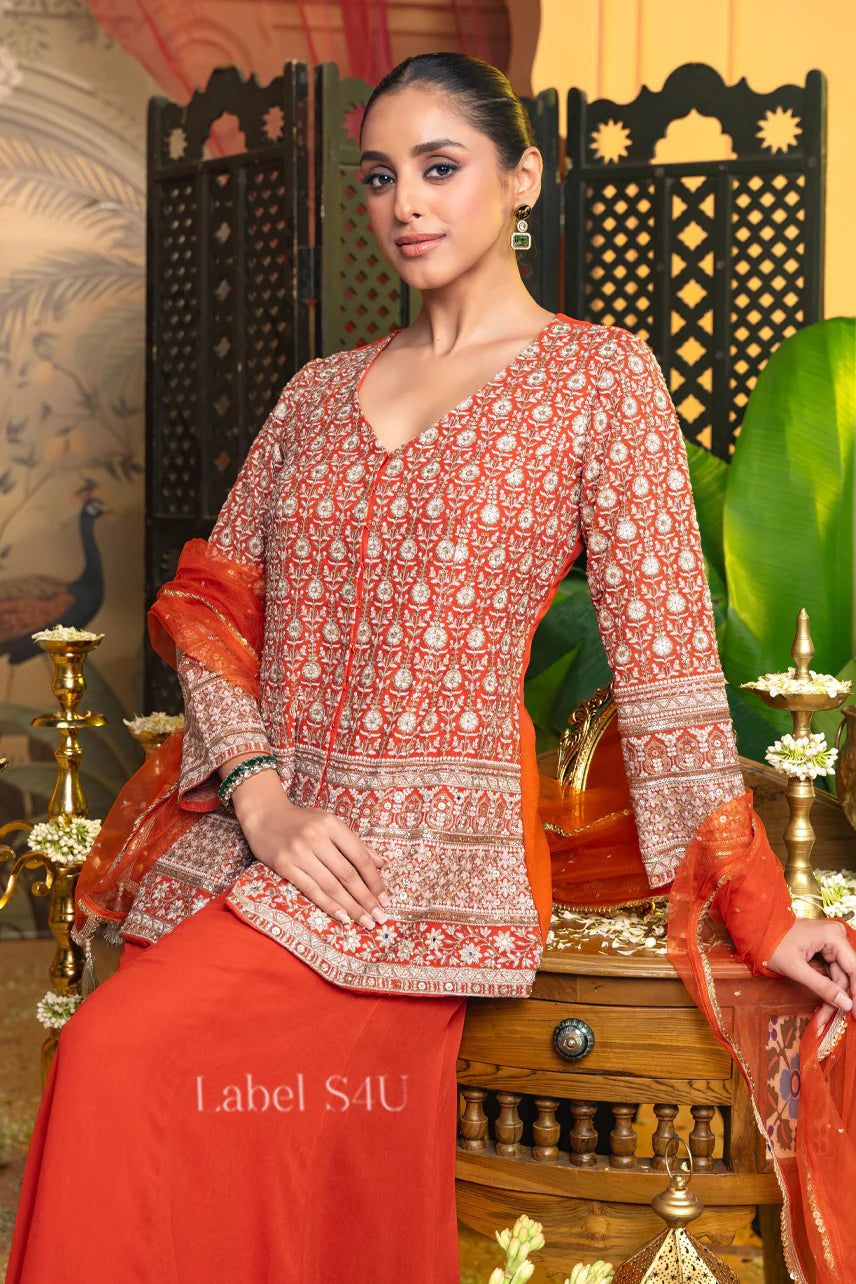 Ember Aura Sharara Set