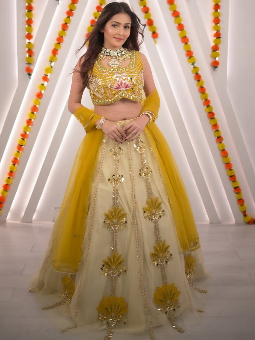 Golden Bloom Lehenga Set