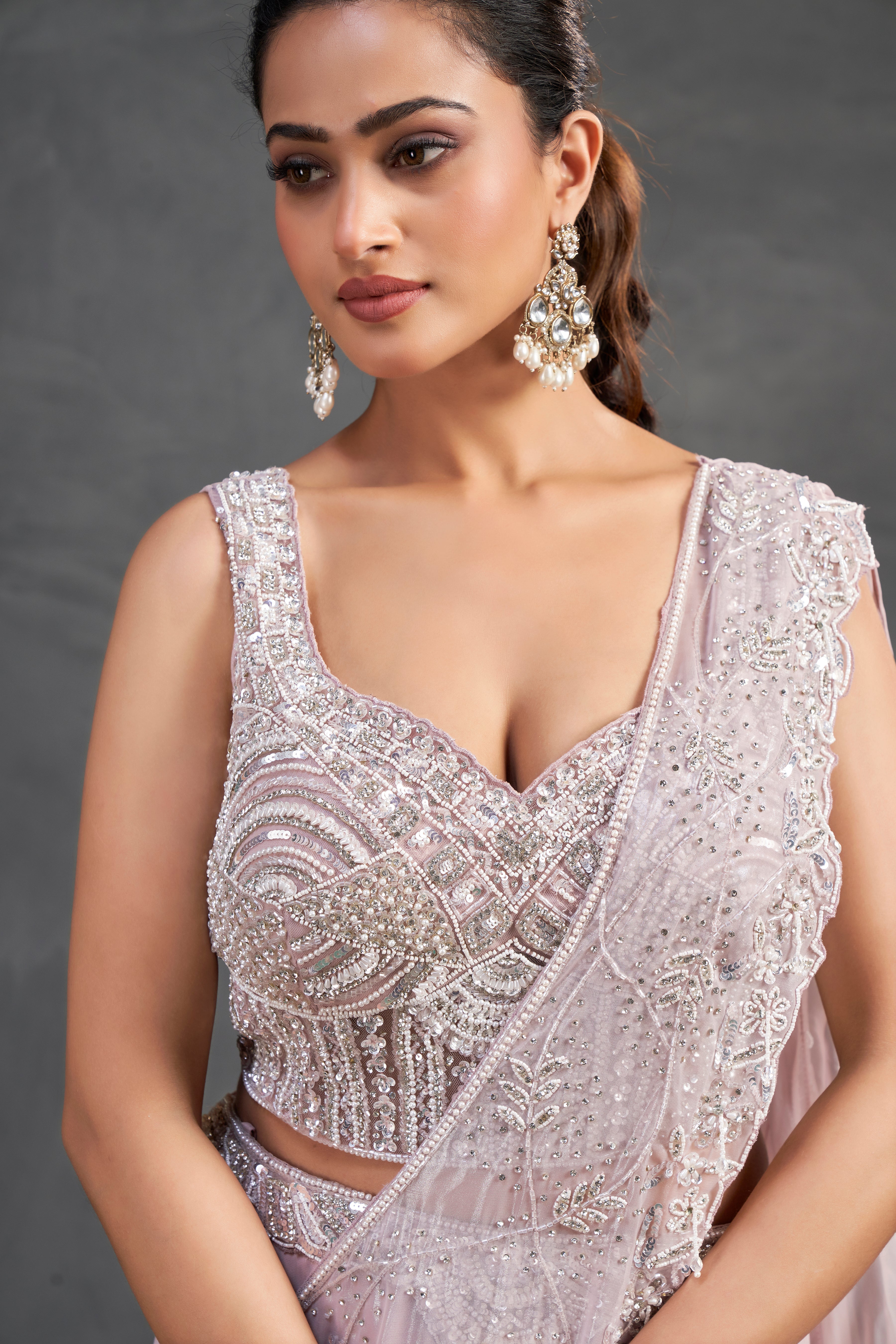 Blush Crystal Lehenga Set