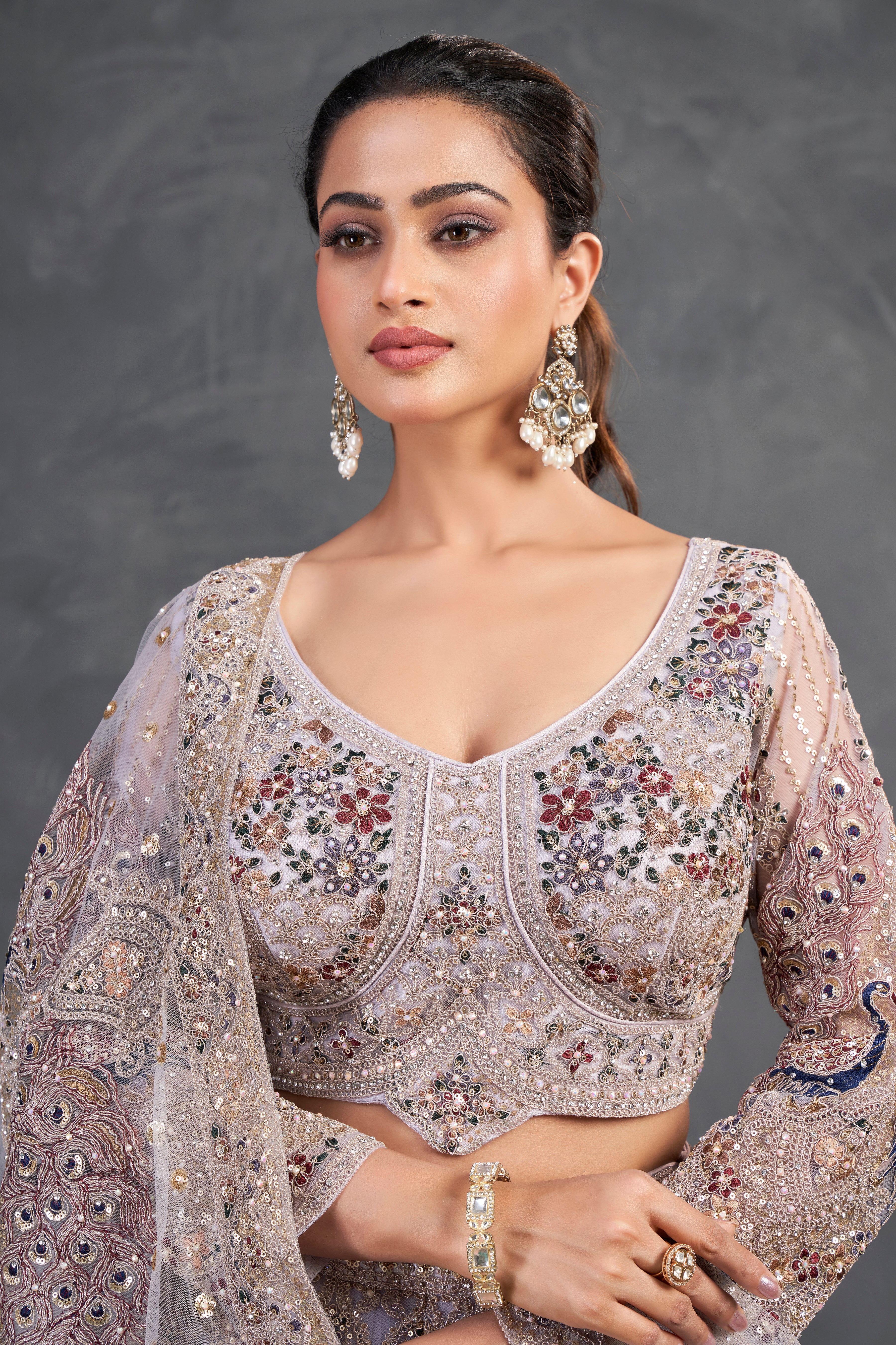 Lilac Heirloom Bridal Lehenga