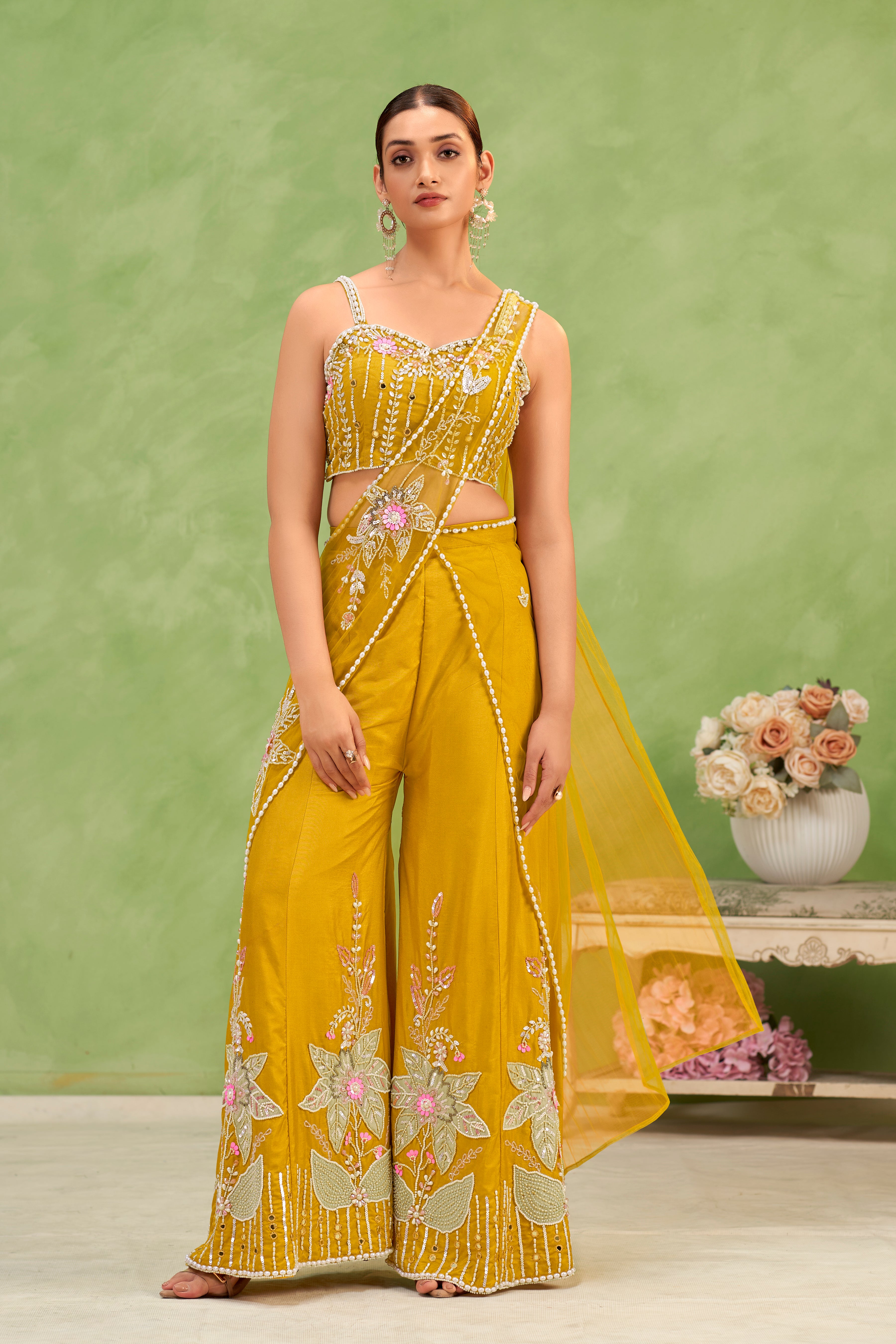 Marigold Bloom Sharara Set