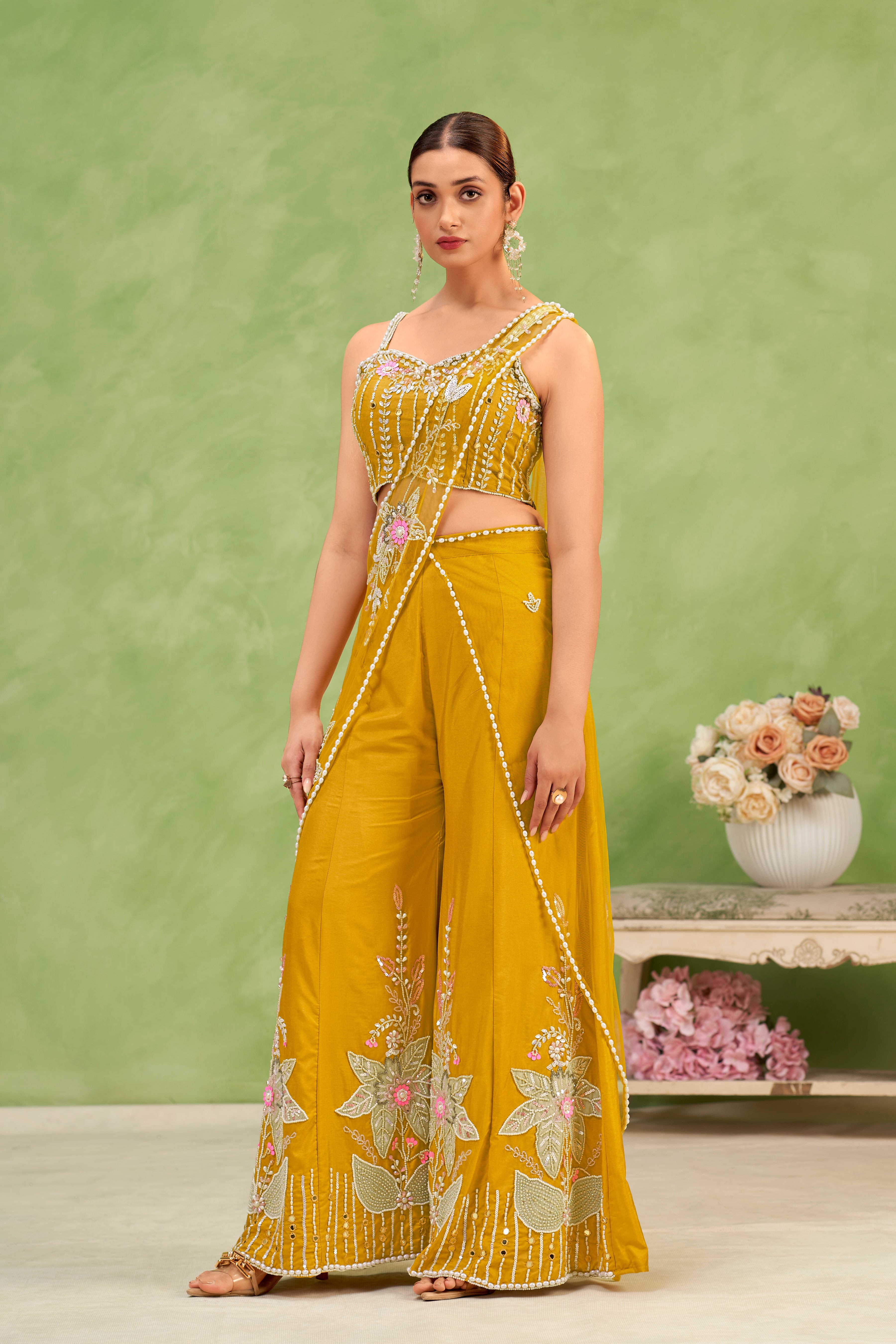Marigold Bloom Sharara Set