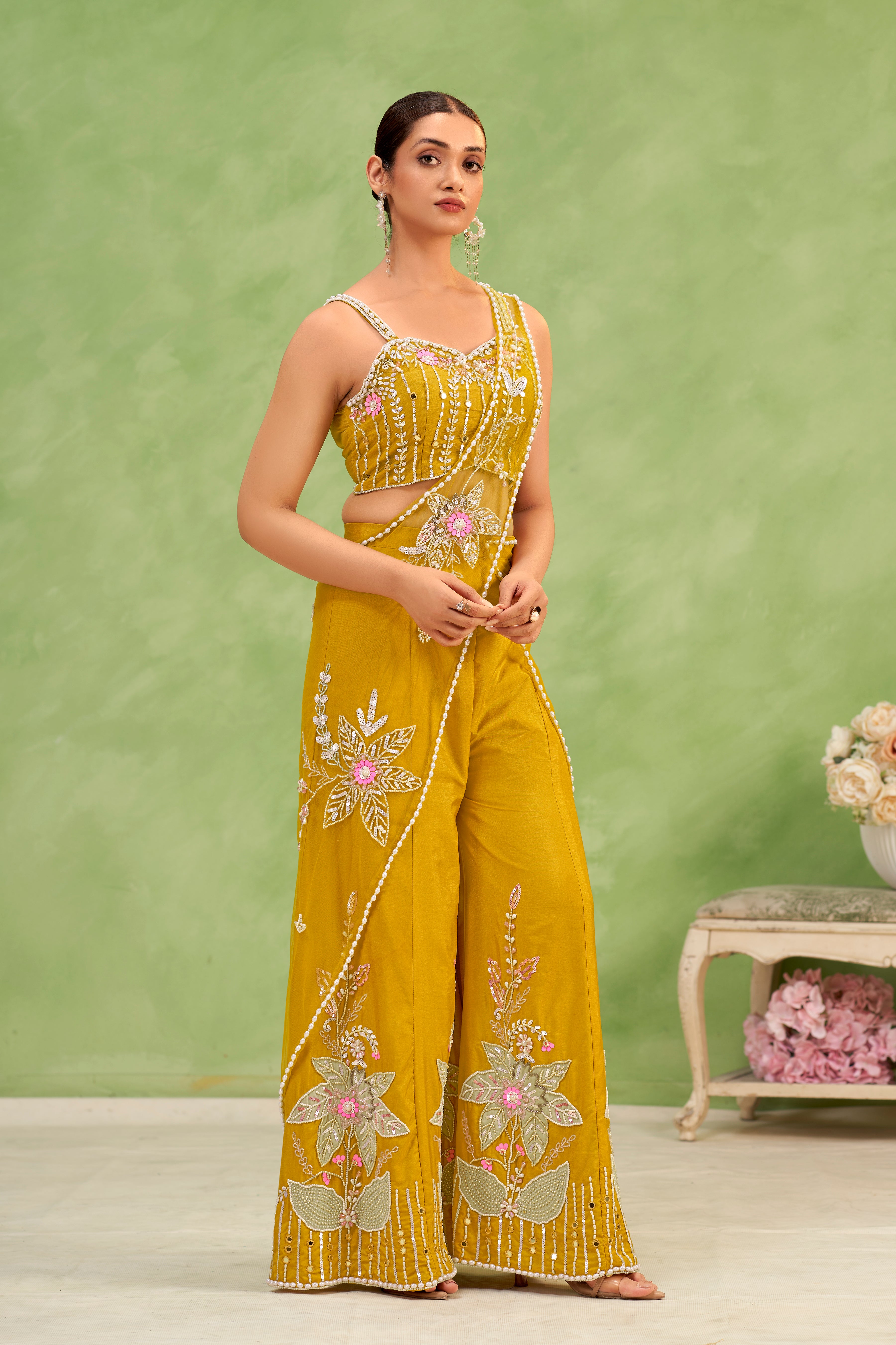 Marigold Bloom Sharara Set
