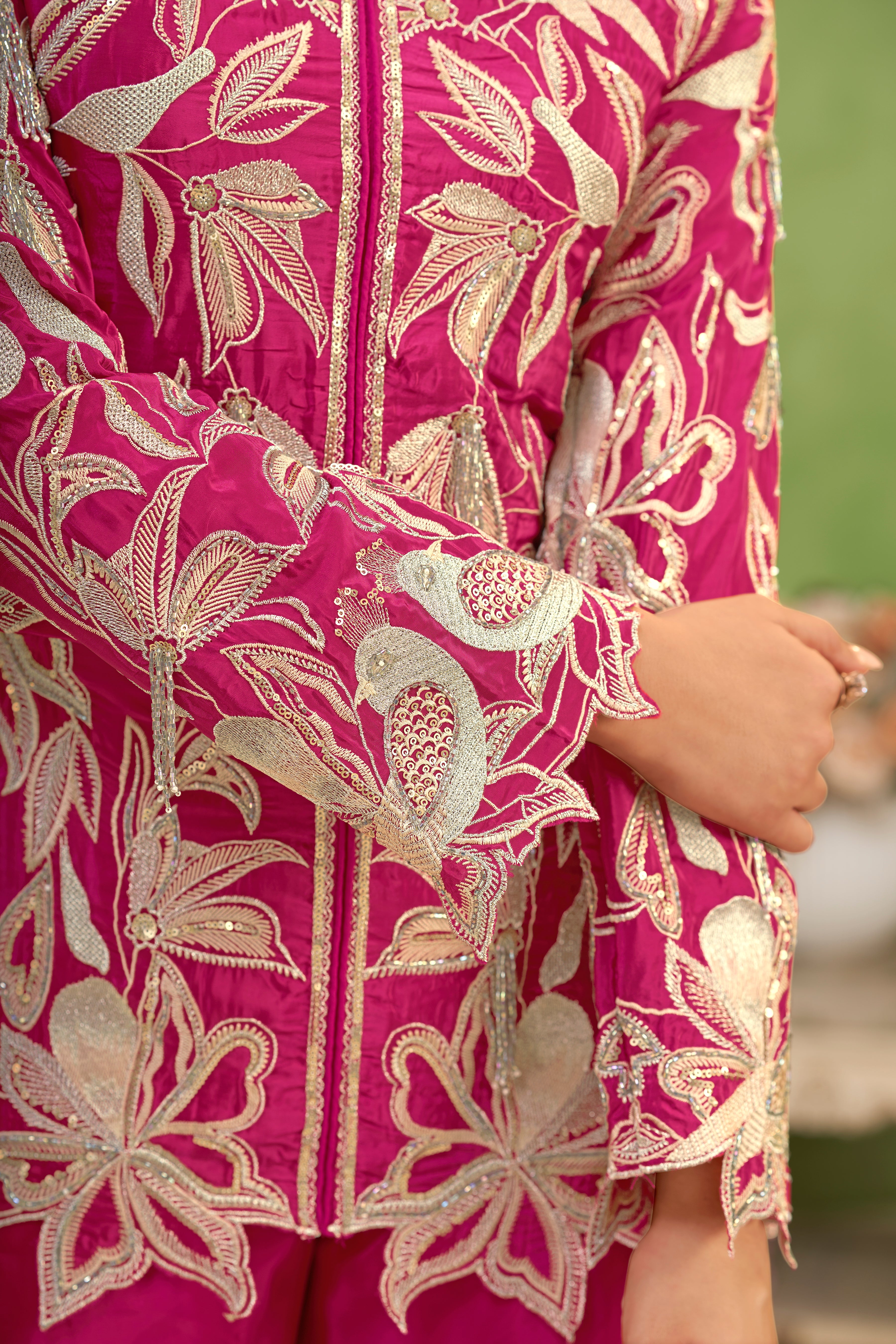 Magenta Floral Sharara Set