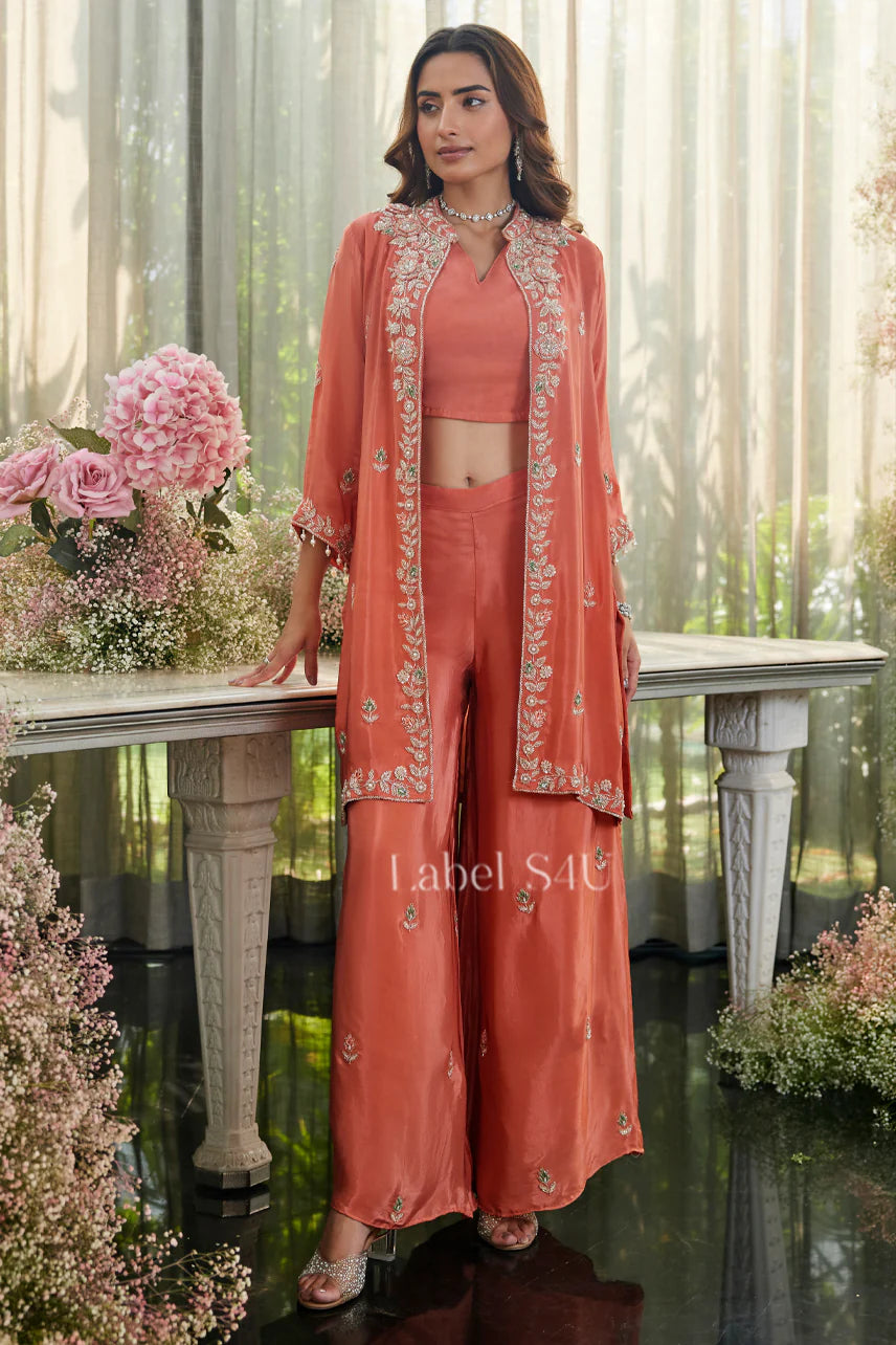 Coral Petal Co-Ord Set