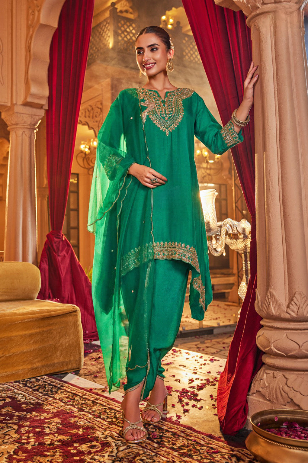 Emerald Kurta Dhoti Set