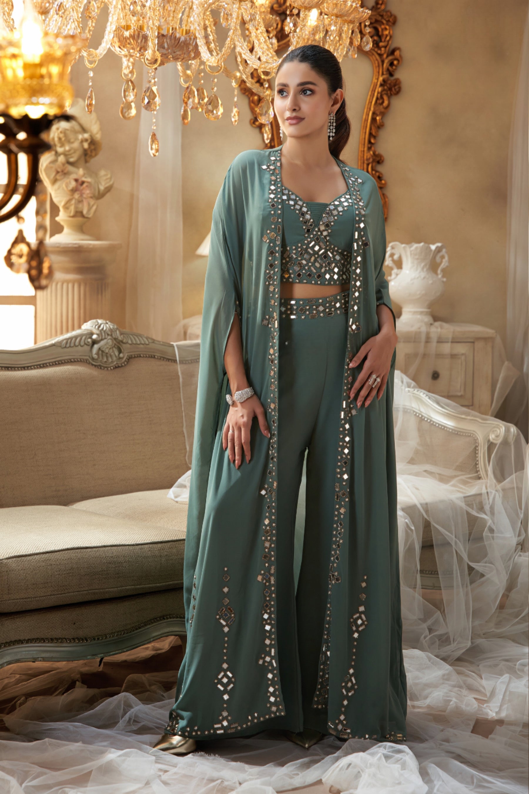 Sage Mirror Glow Cape Set