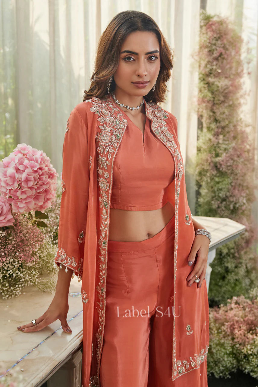 Coral Petal Co-Ord Set