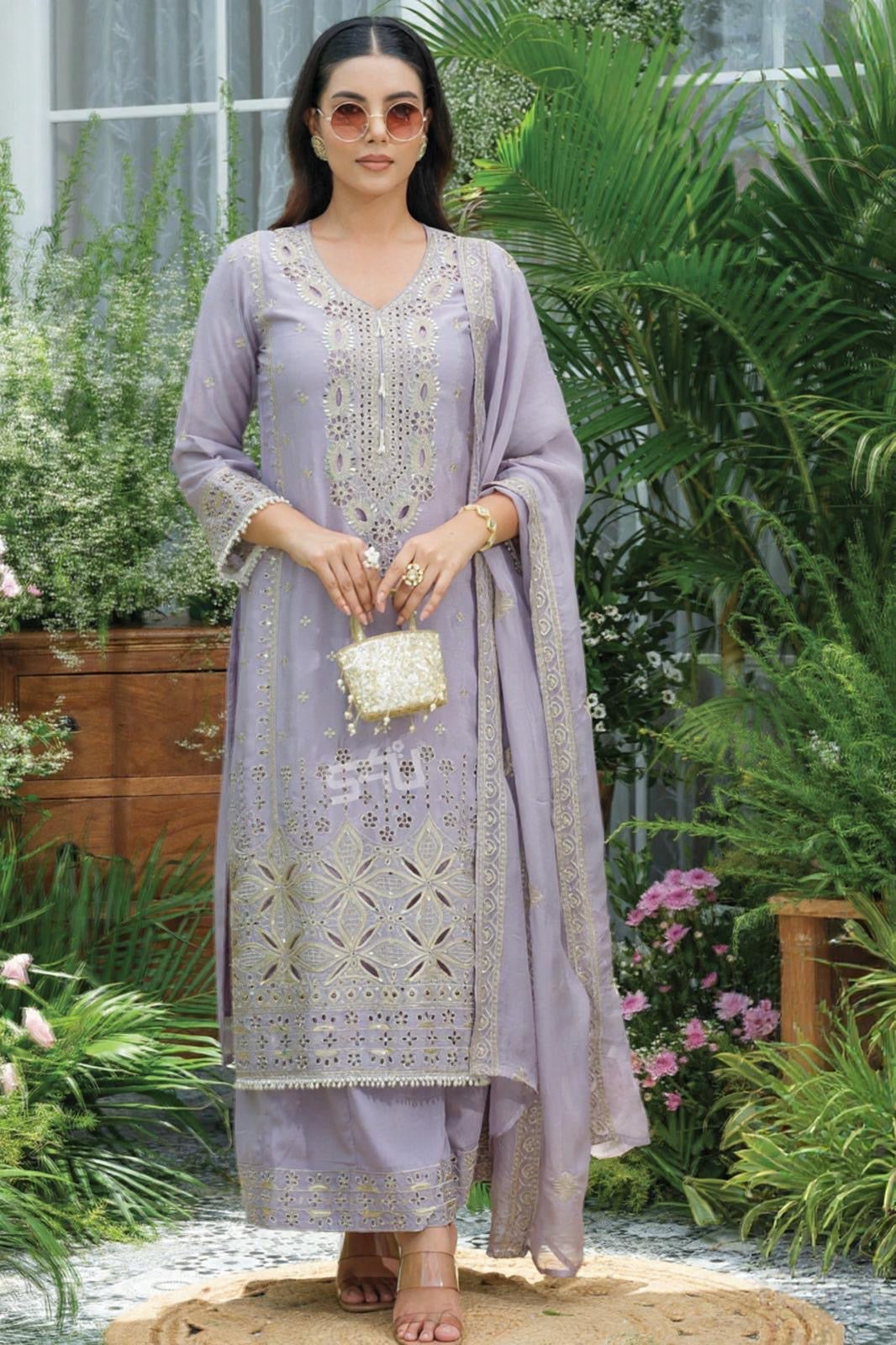 Lilac Mirror Suit Set