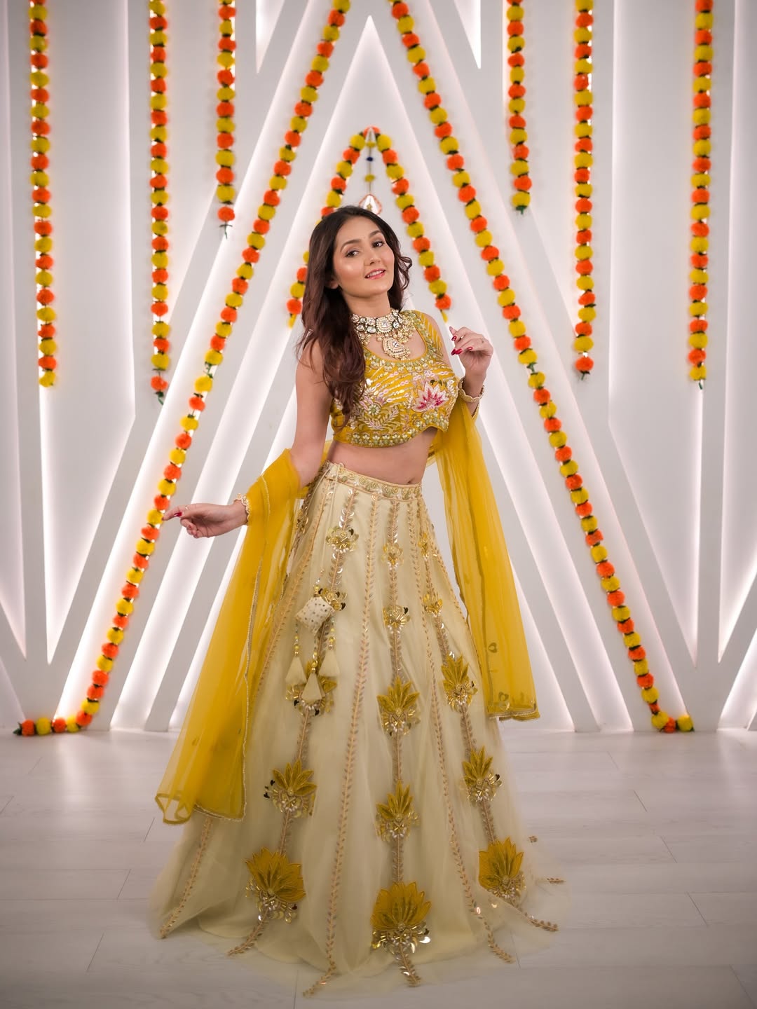 Golden Bloom Lehenga Set