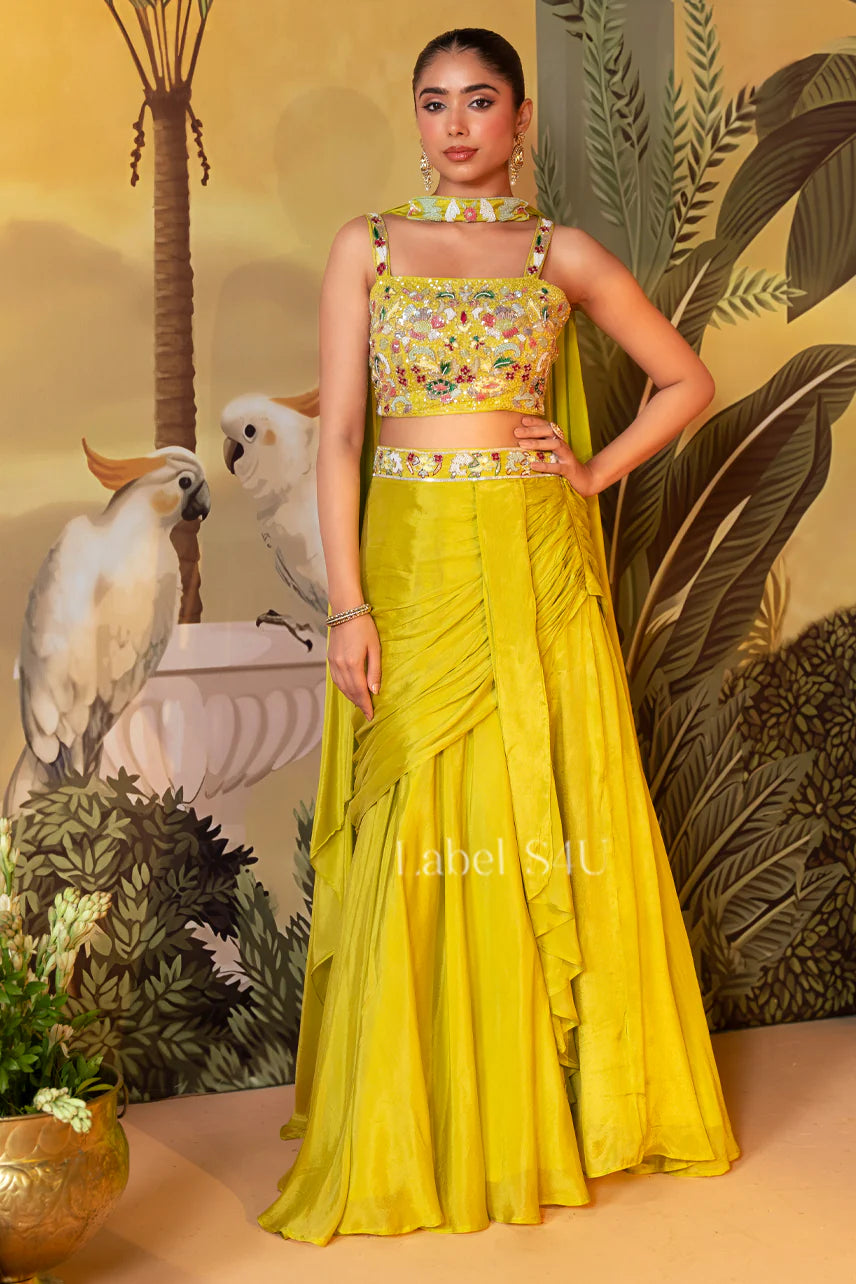 Golden Garden Lehenga Set