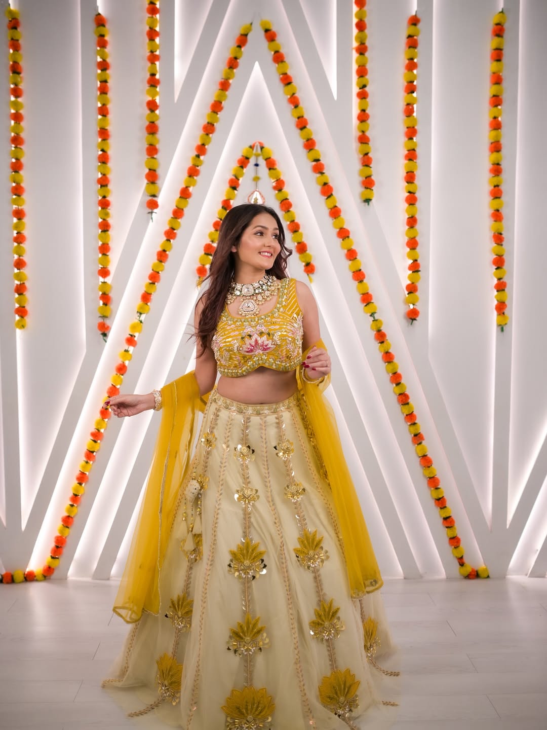 Golden Bloom Lehenga Set