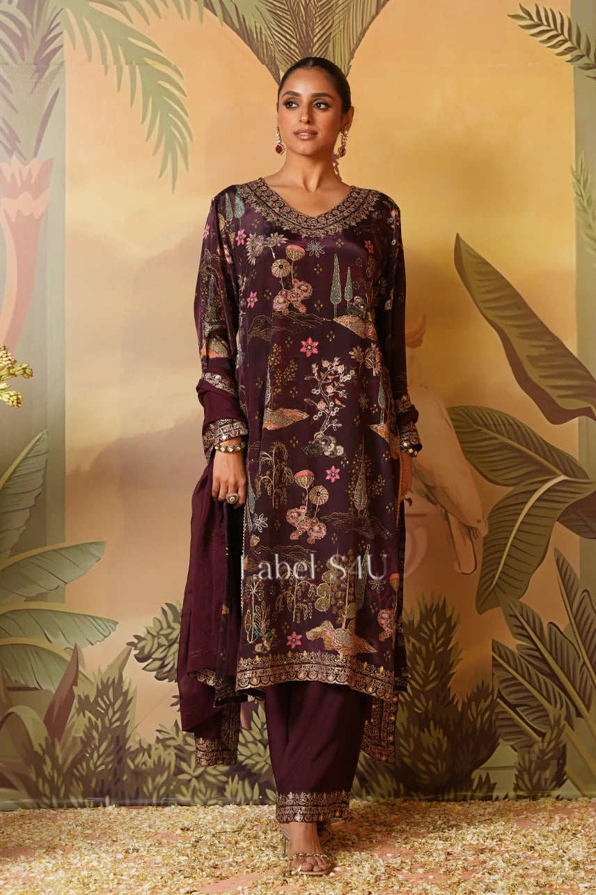 Plum Meadow Printed Suit Set