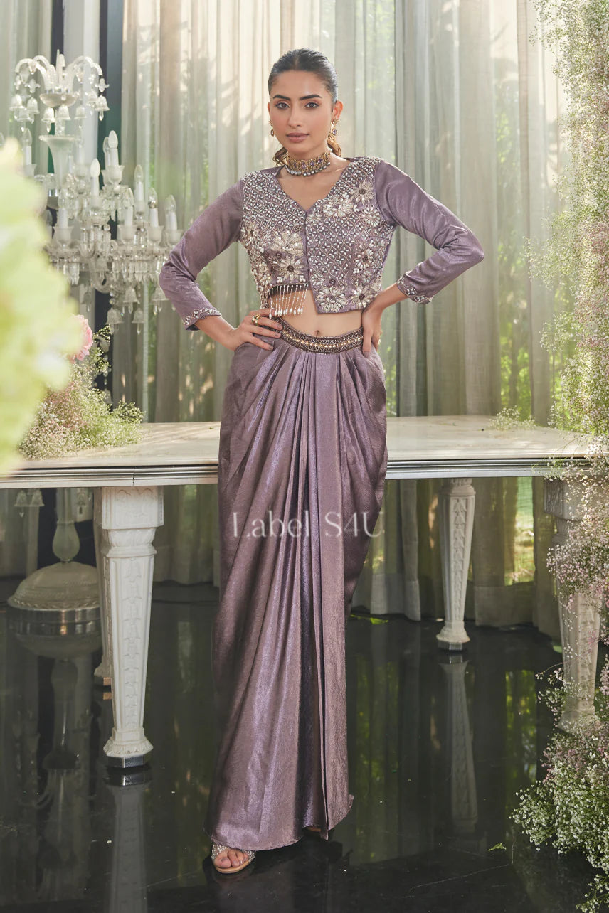 Smoky Mauve Skirt Set