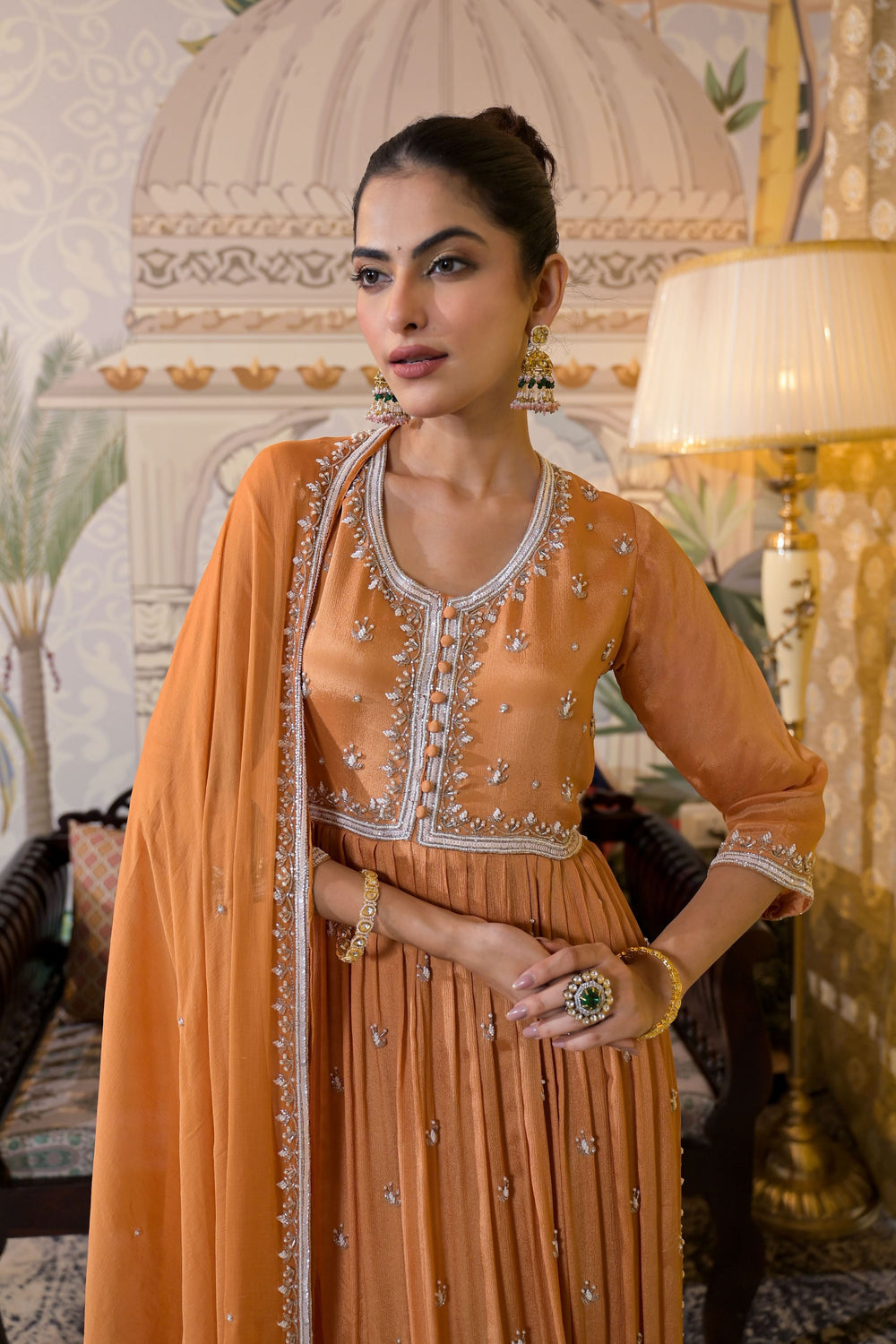 Amber Hand-Embroidered Set