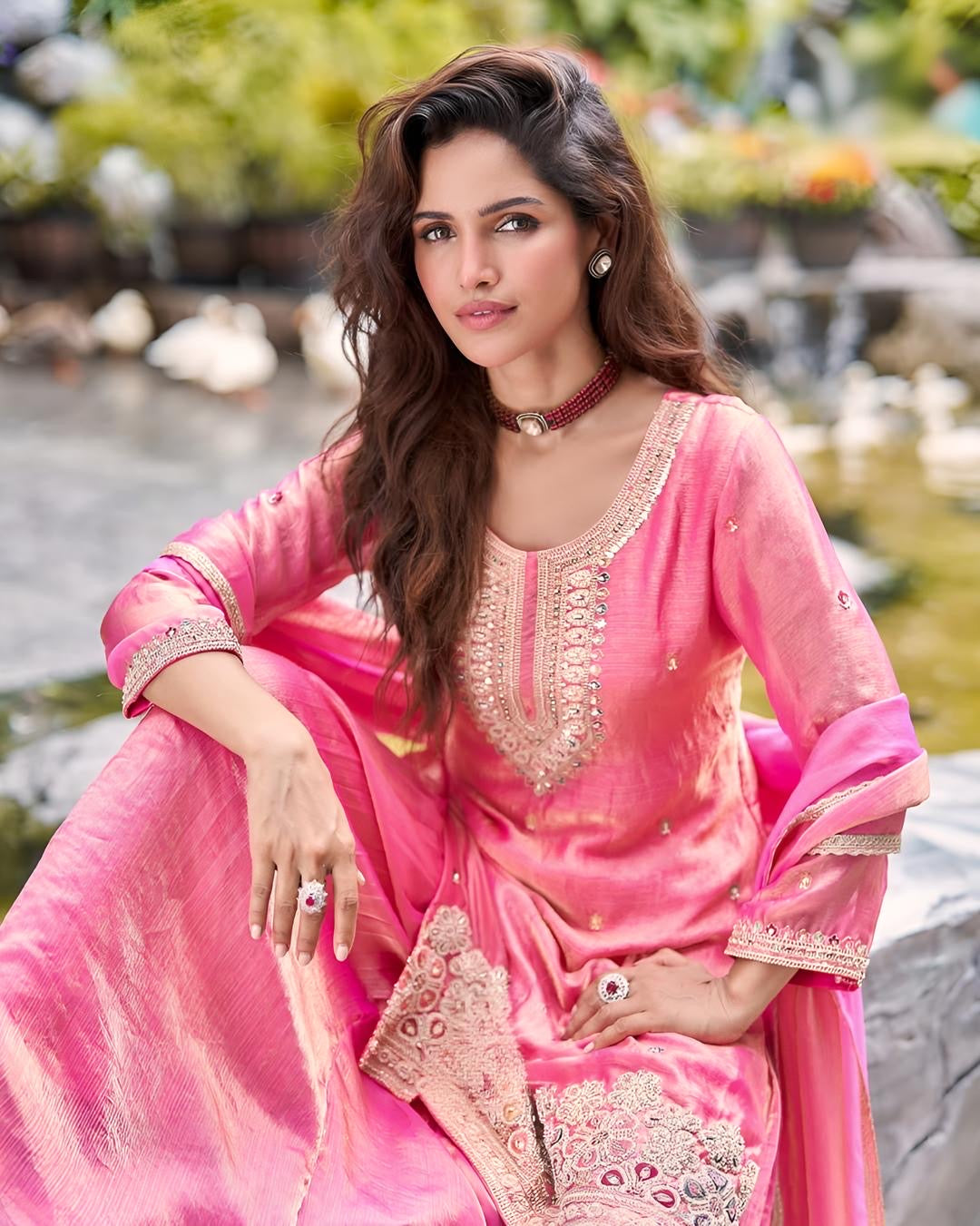 Rose Petal Sharara Set