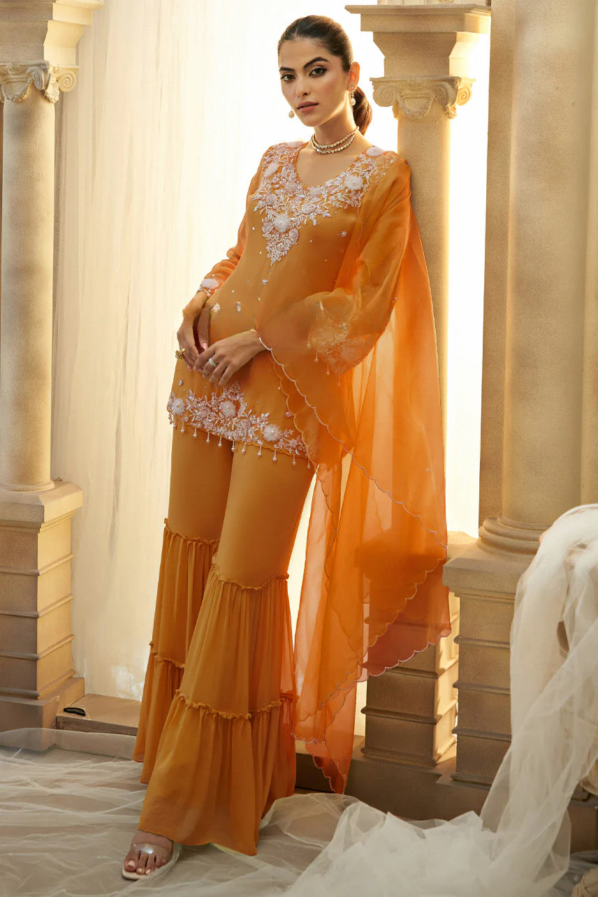 Marigold Whispers Sharara Set