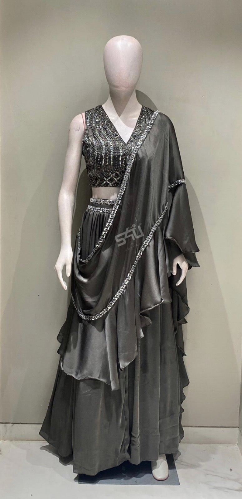 Charcoal Mirage Drape Set