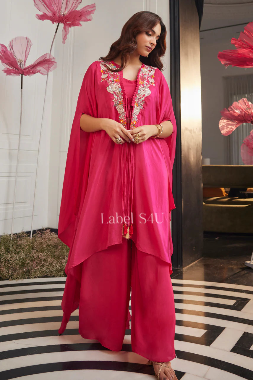 Rose Fuchsia Kaftan Set