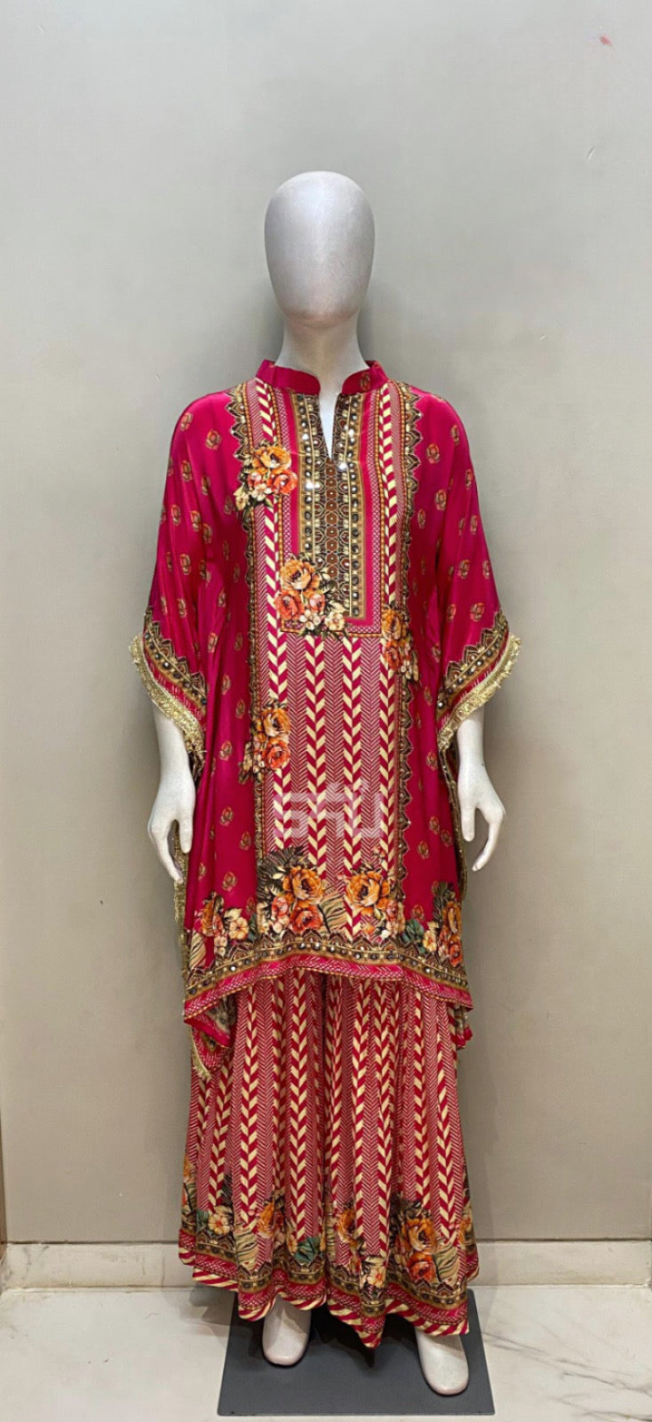 Crimson Royale Kaftan Set