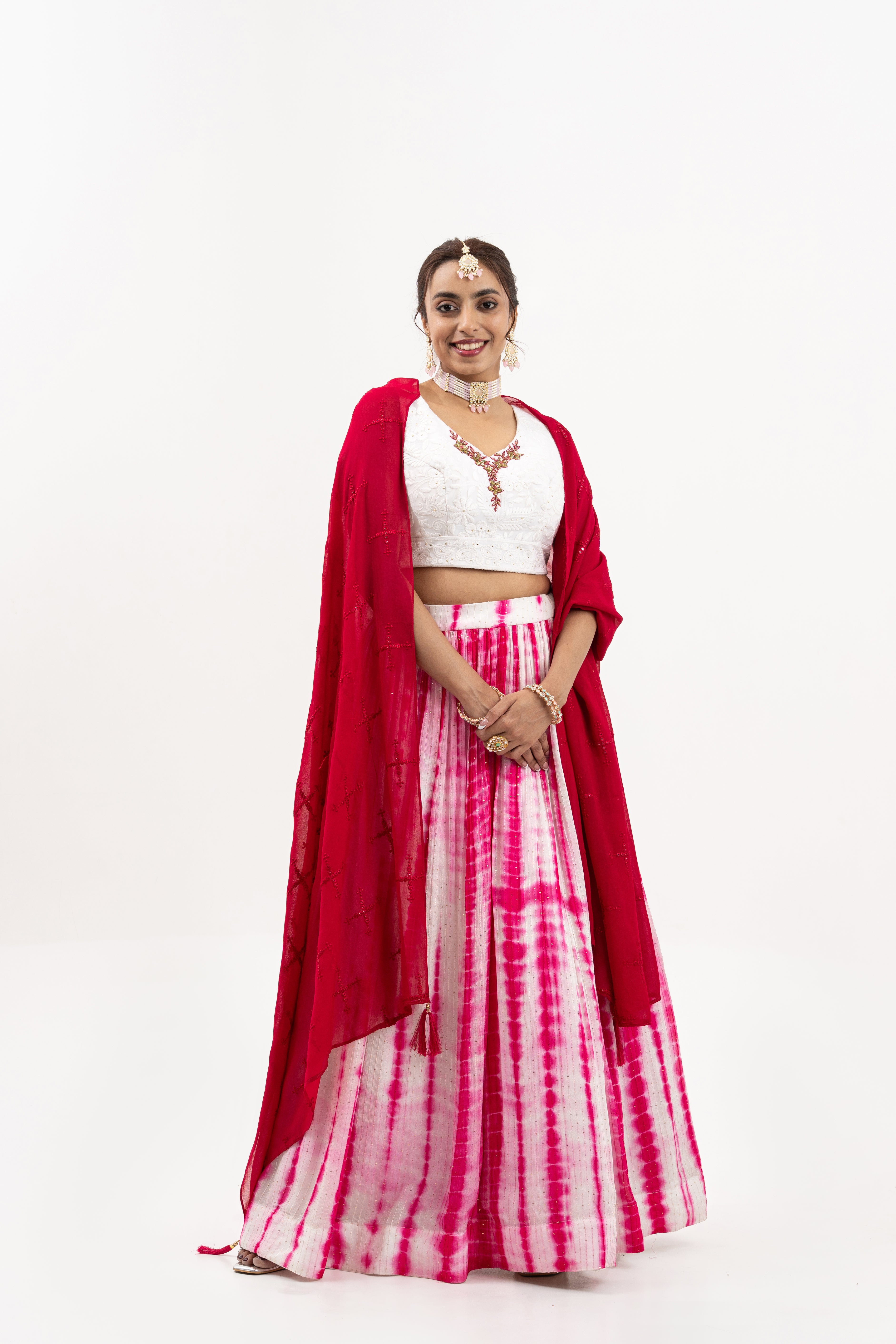 Ruby Blossom Lehenga Set