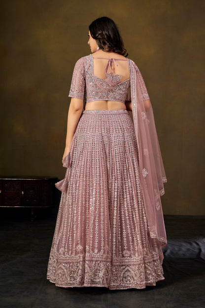 Blush Crystal Lehenga Set