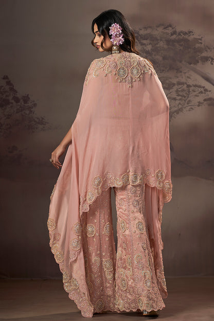 Blush Rosette Sharara Set