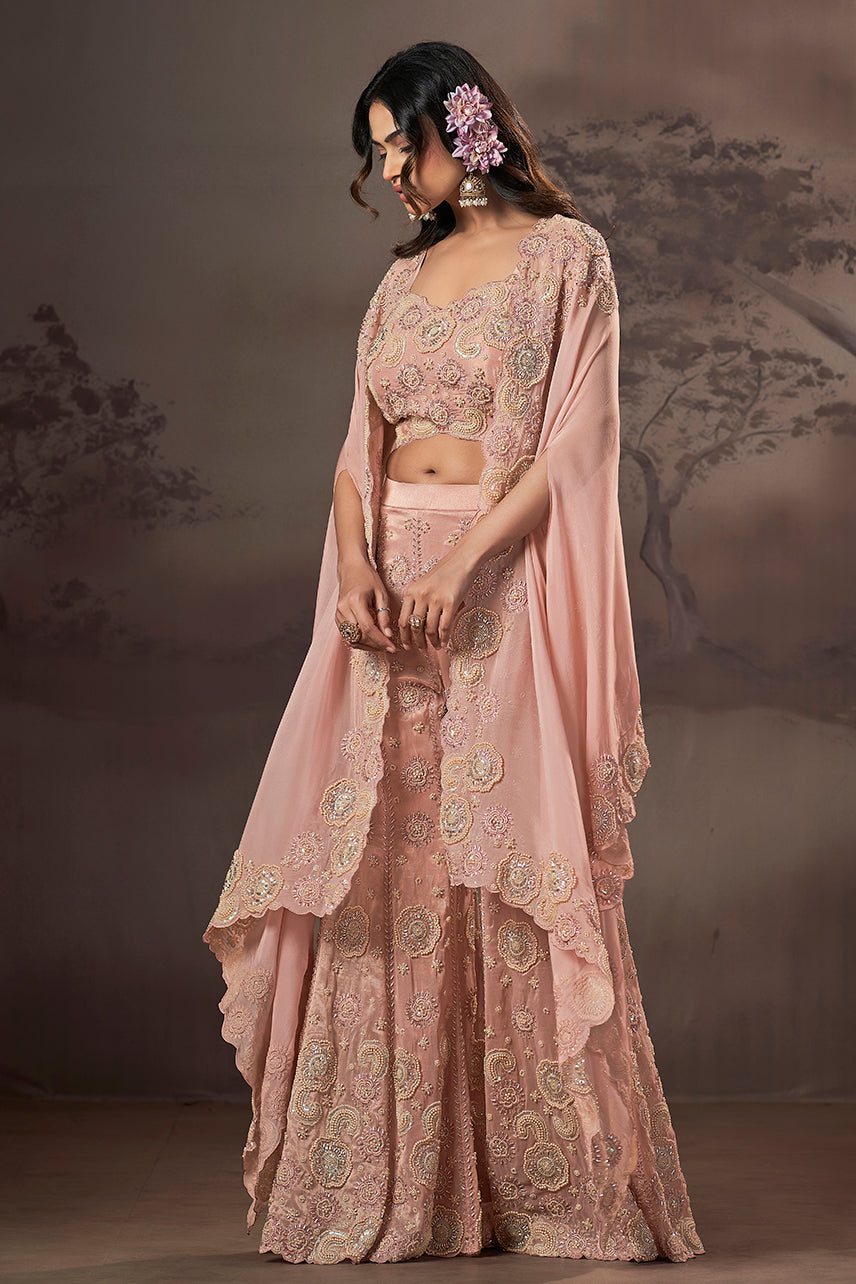 Blush Rosette Sharara Set