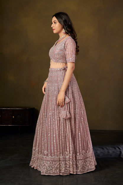 Blush Crystal Lehenga Set