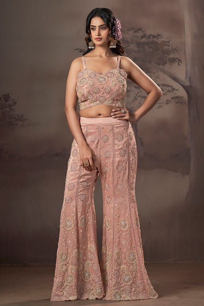 Blush Rosette Sharara Set