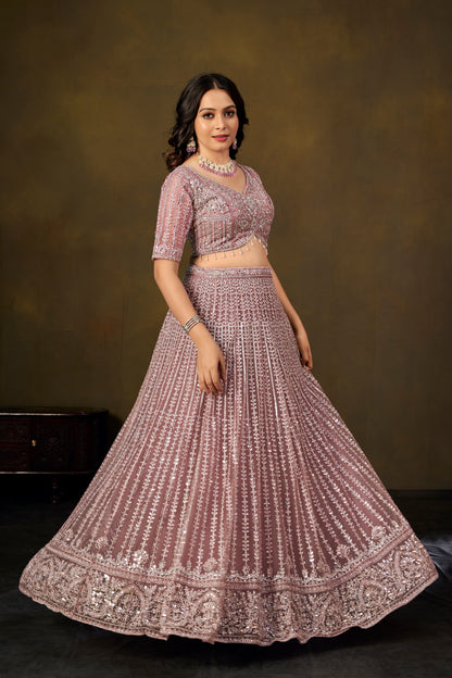 Blush Crystal Lehenga Set