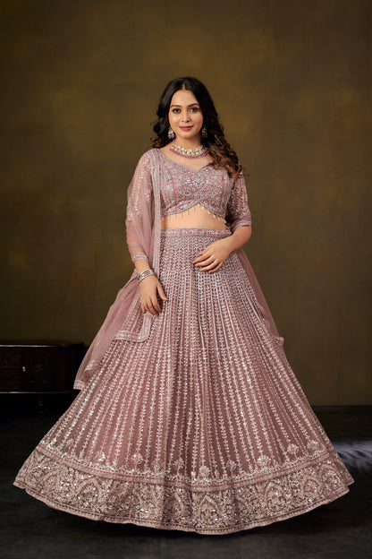 Blush Crystal Lehenga Set