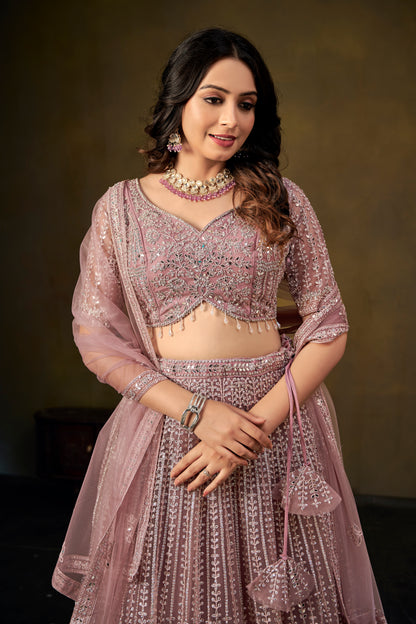 Blush Crystal Lehenga Set