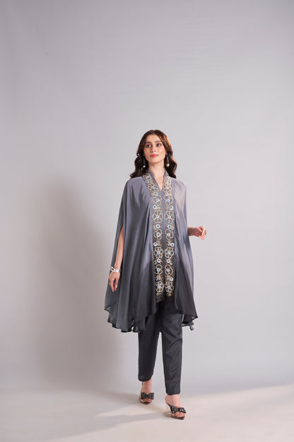 Charcoal Glow Kaftan Set