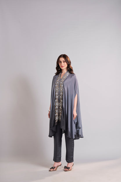Charcoal Glow Kaftan Set