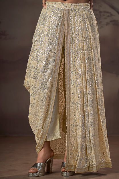 Champagne Riwaaz Sharara Set
