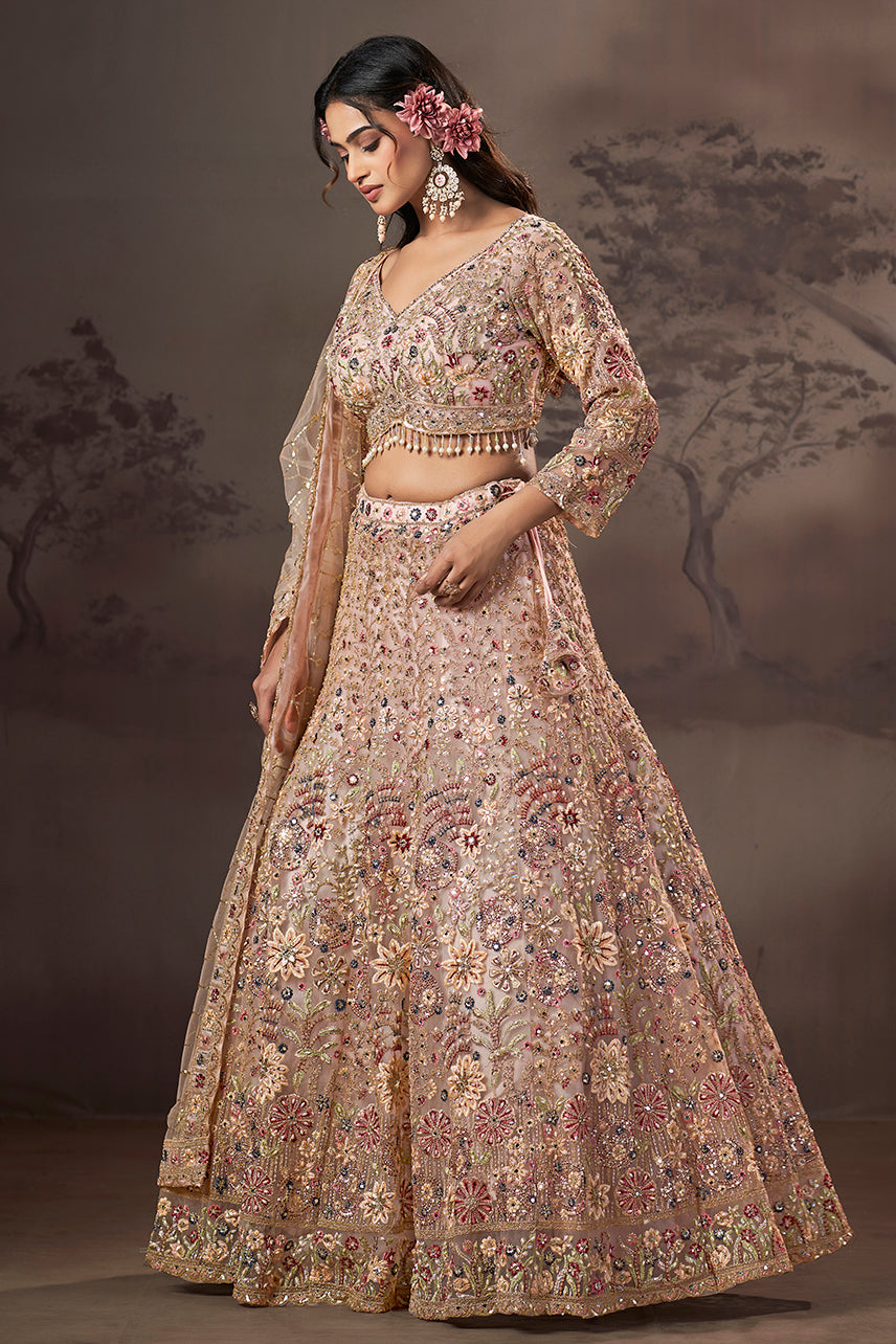 Champagne Garden Bridal Lehenga