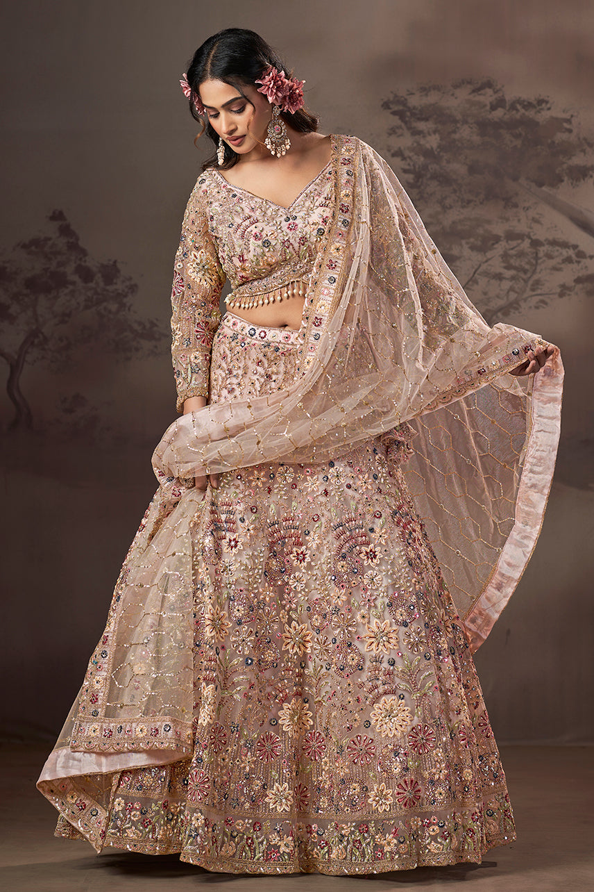 Champagne Garden Bridal Lehenga