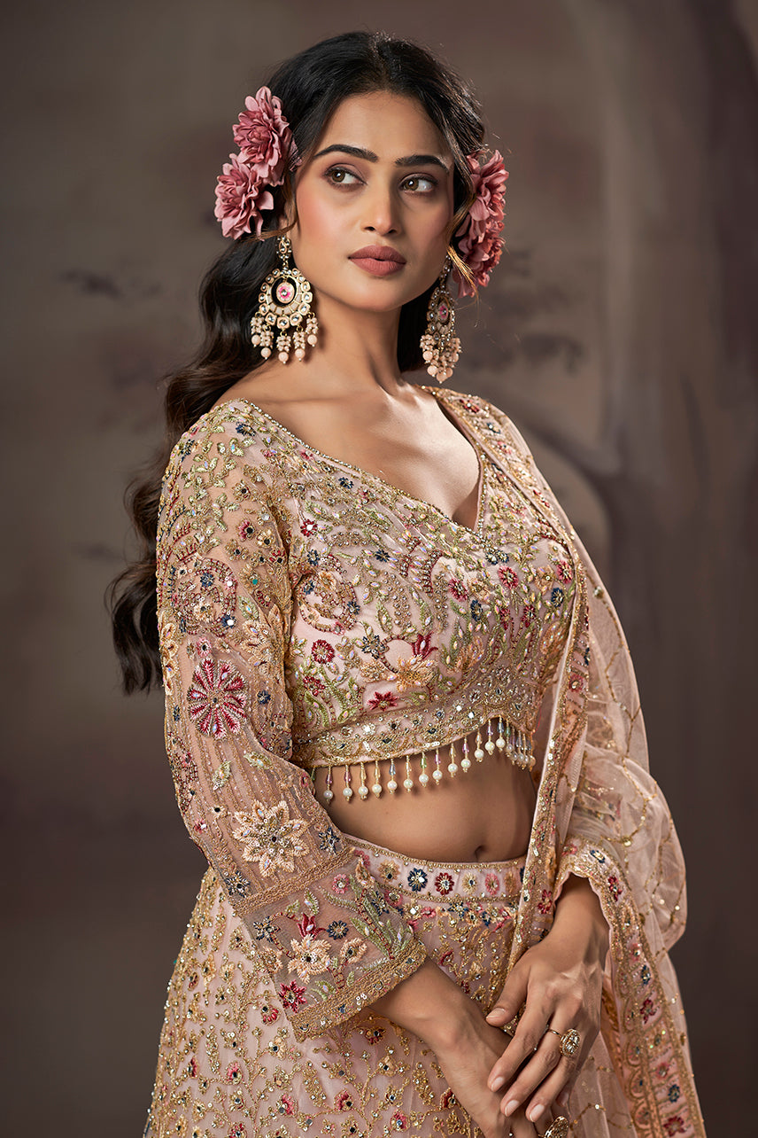 Champagne Garden Bridal Lehenga