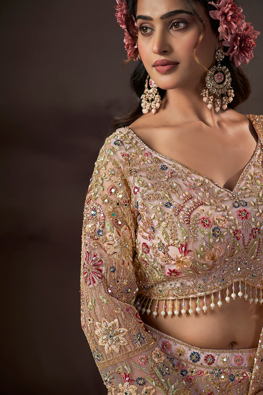 Champagne Garden Bridal Lehenga