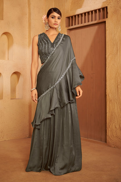 Olive Cascade Drape Set