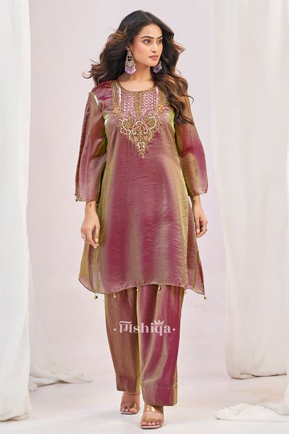 Plum Aura Kurta Set