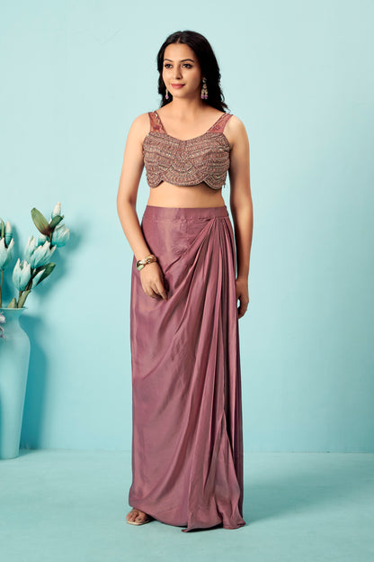 Dusty Mauve Cape Drape Set