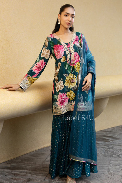 Midnight Garden Sharara Set